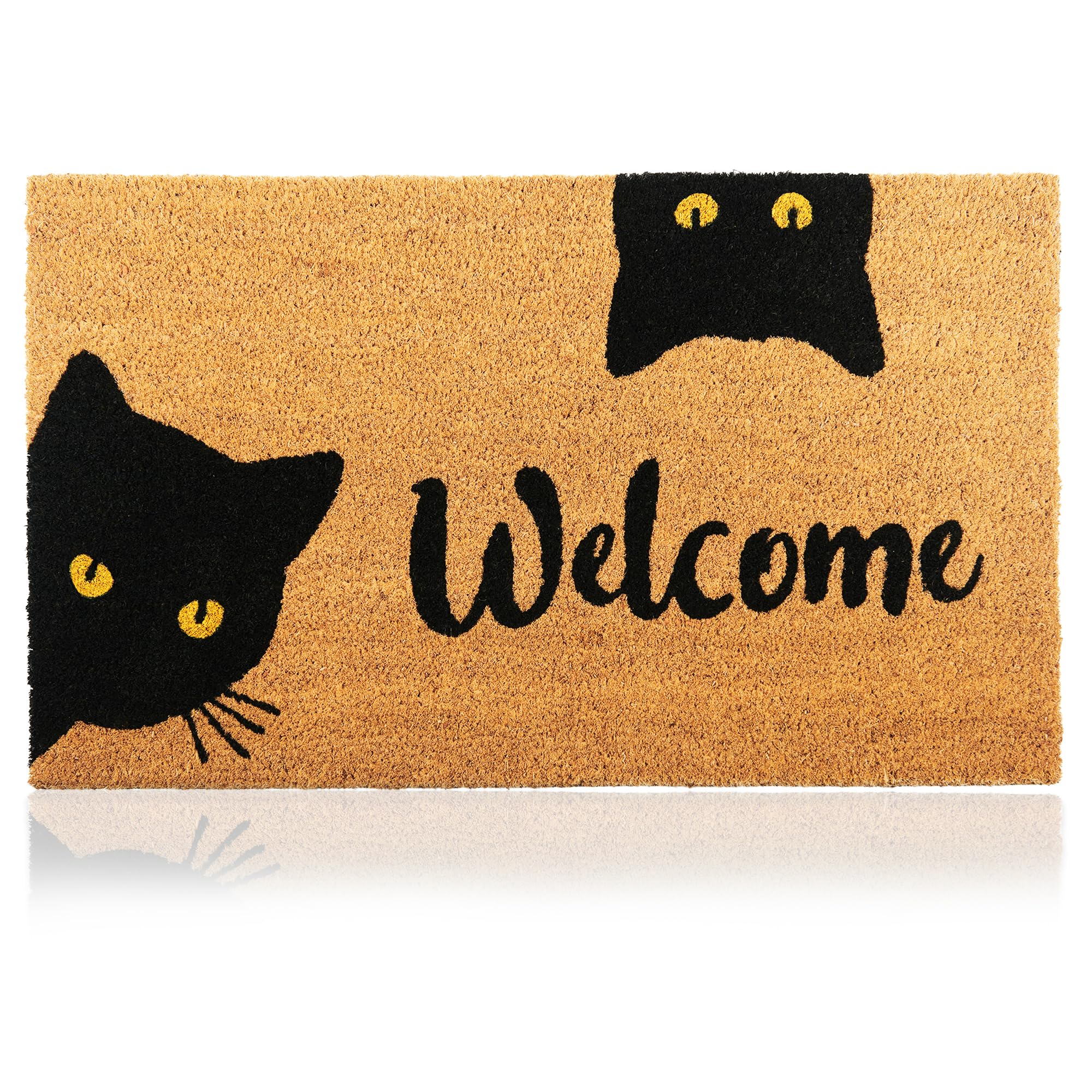 AMARU DOOR MATS vista frontal del felpudo muestra bienvenida y durabilidad