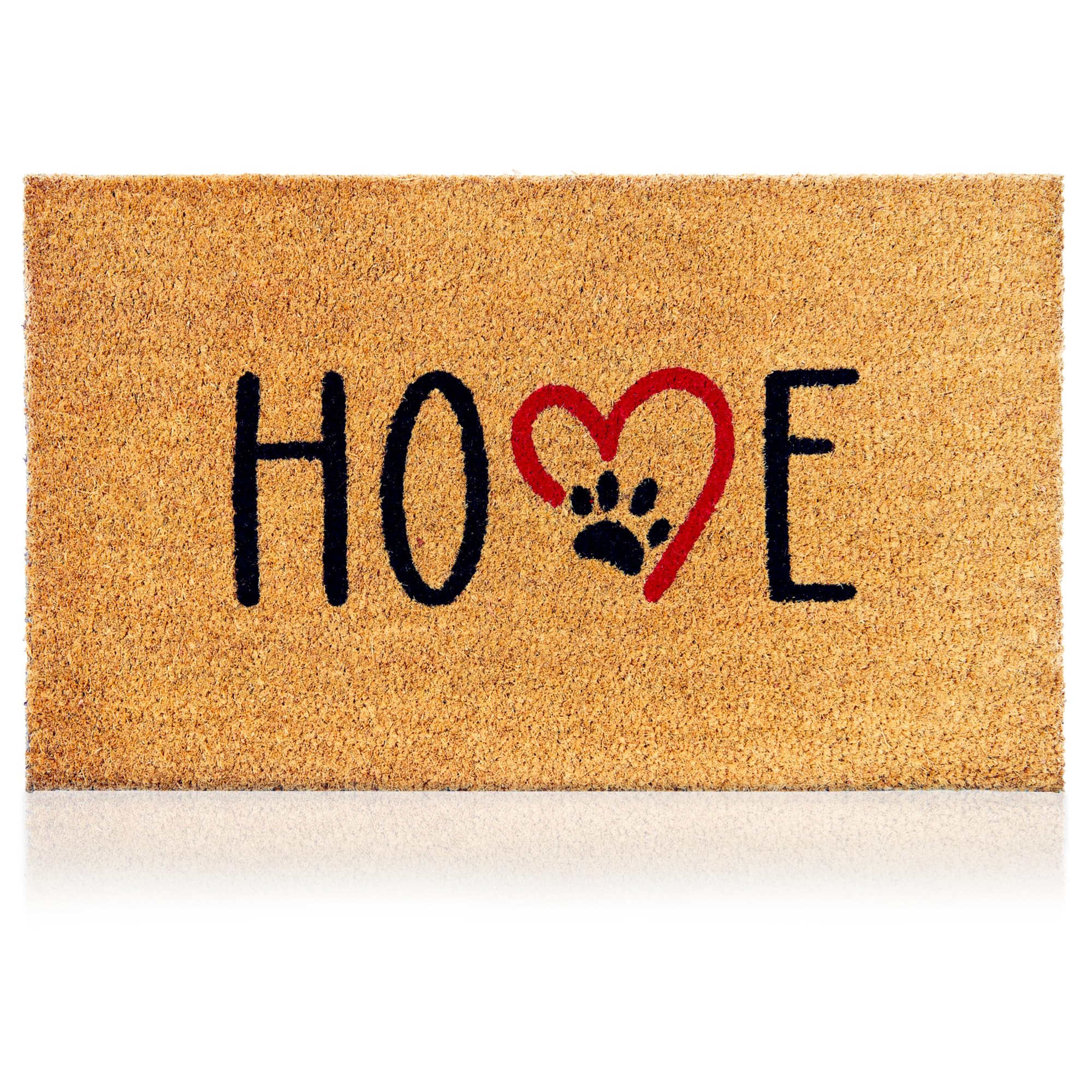AMARU DOOR MATS vista frontal con huellas de perro que da bienvenida y atrapa suciedad