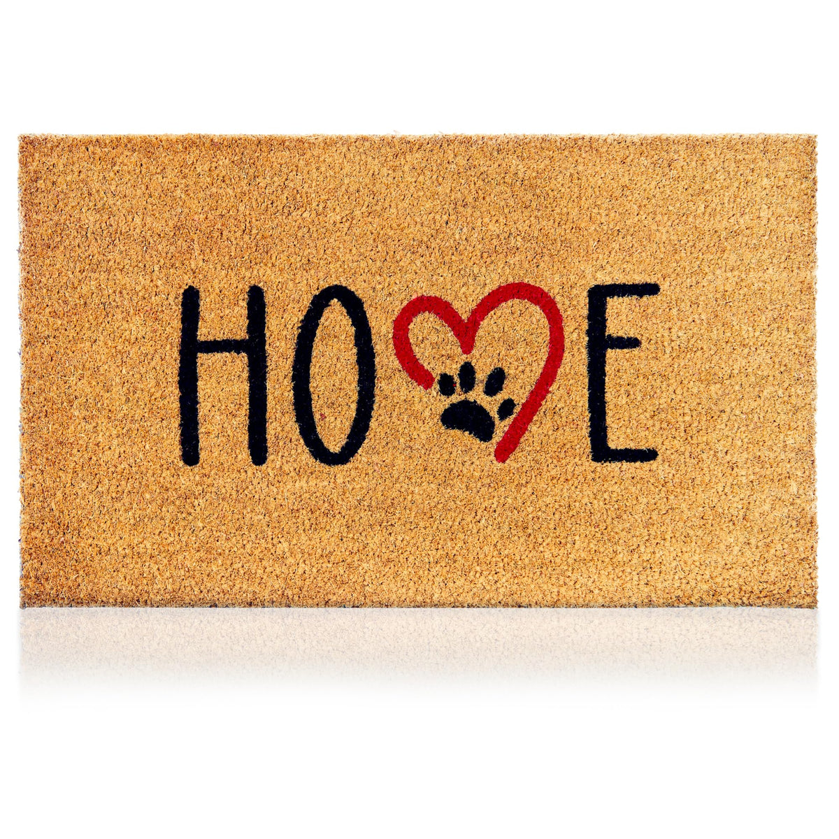 AMARU DOOR MATS vista frontal con huellas de perro que da bienvenida y atrapa suciedad