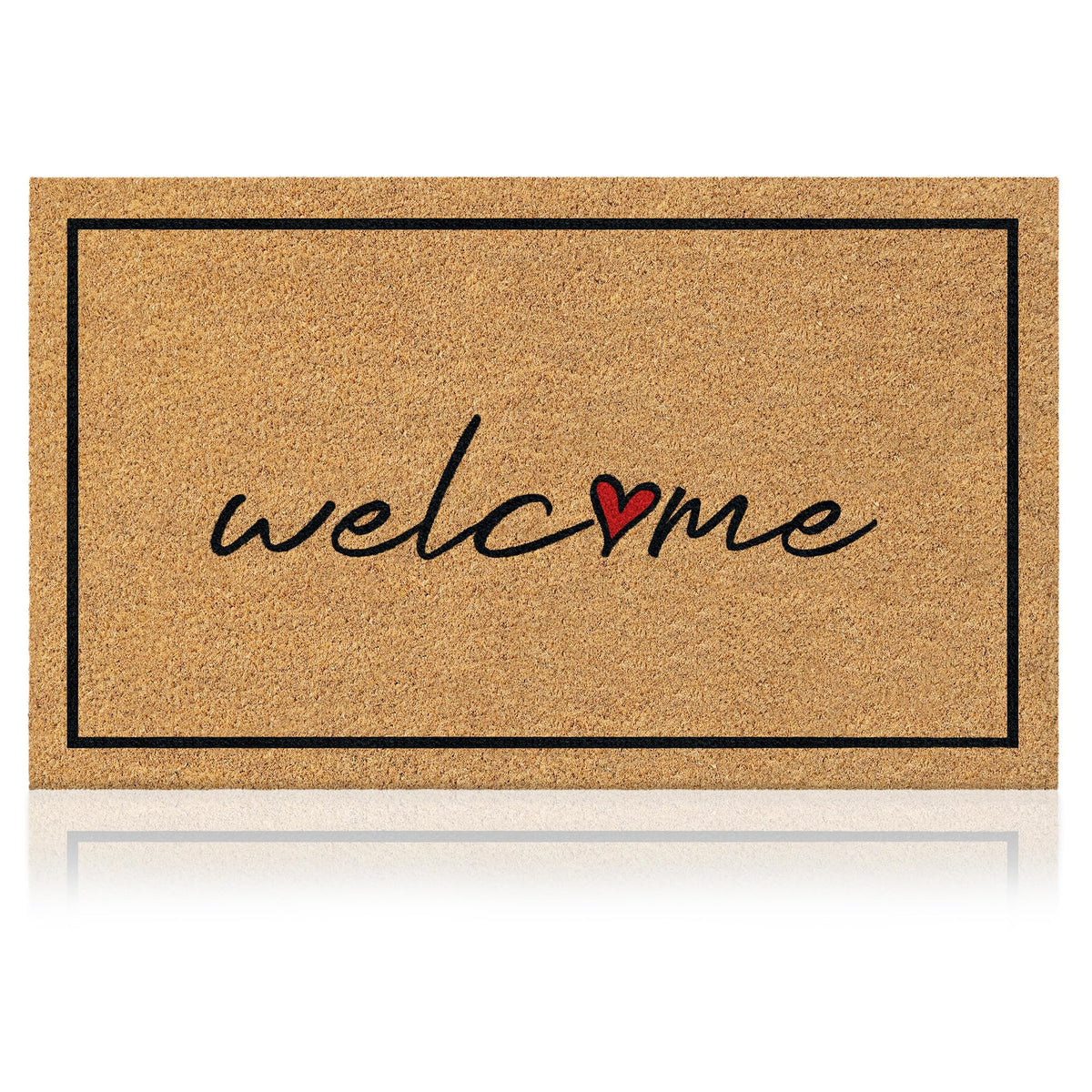AMARU DOOR MATS vista frontal del felpudo bienvenido, mejora la entrada