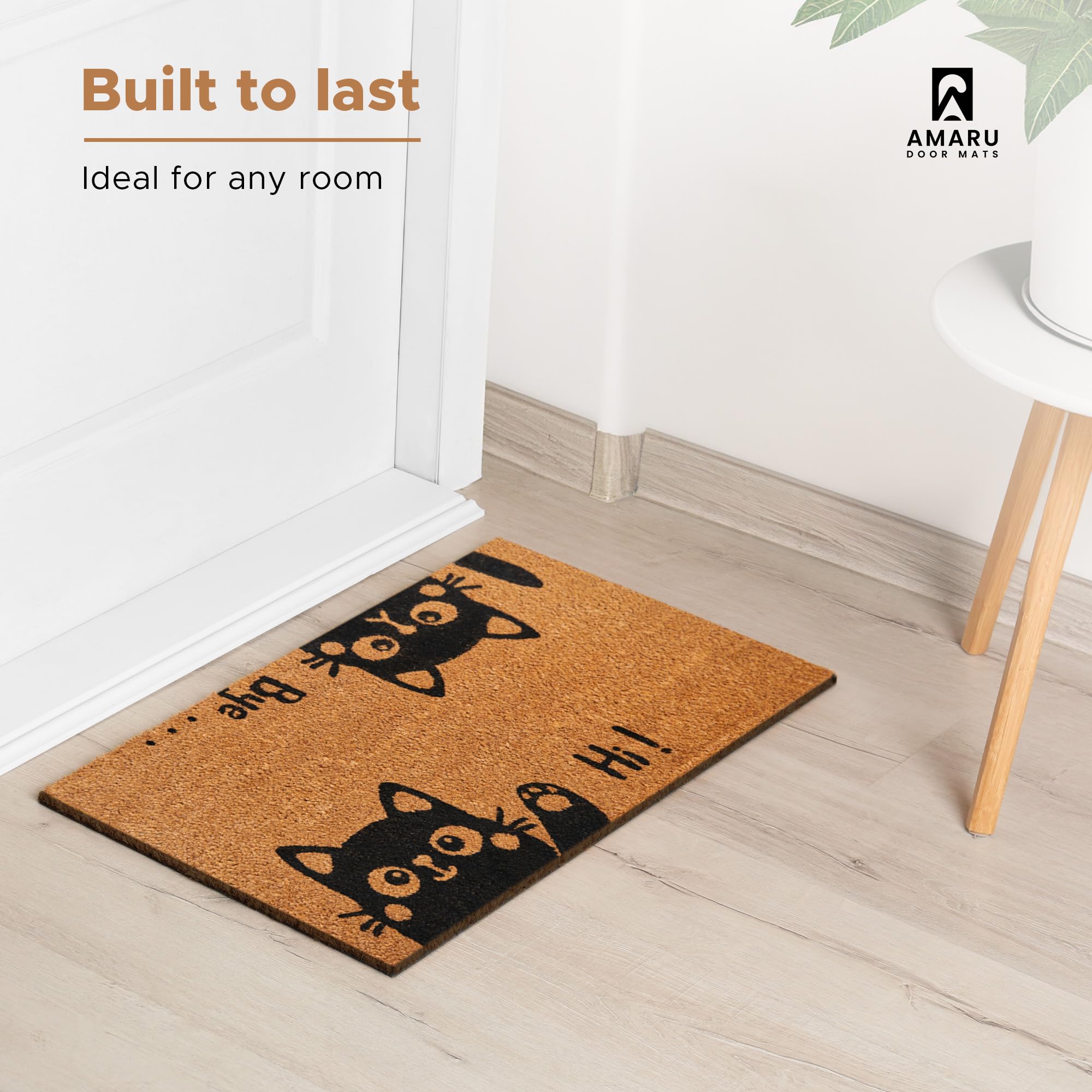 AMARU DOOR MATS respaldo antideslizante mostrando estabilidad y seguridad