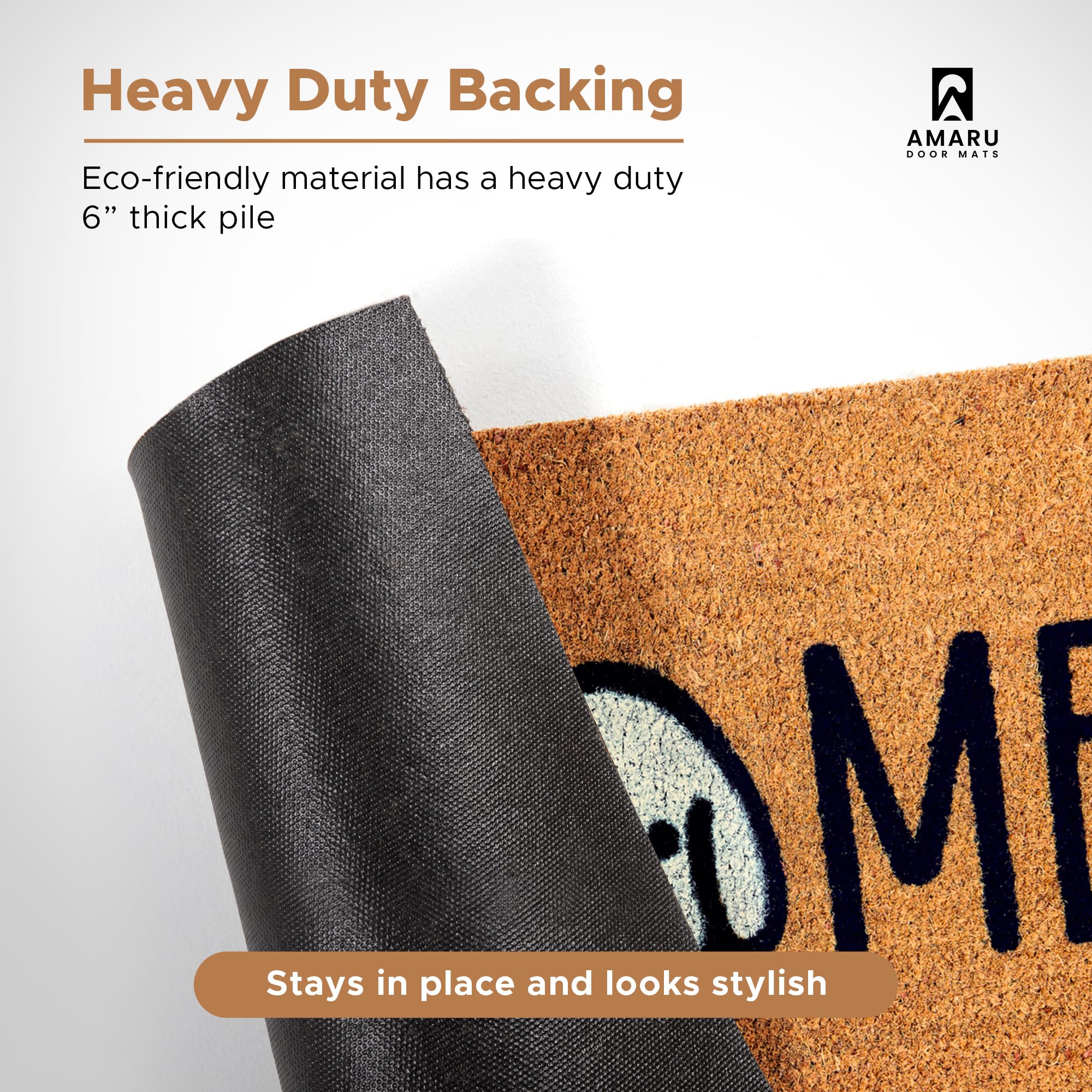 AMARU DOOR MATS comparación de tamaño ideal para puertas estándar