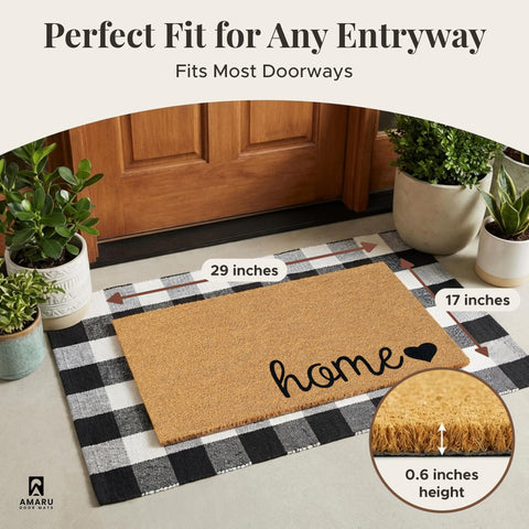 AMARU DOOR MATS detalle de fibras de coco que elimina suciedad eficientemente