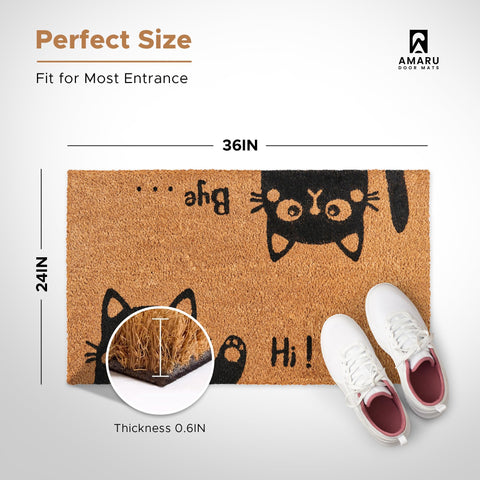 AMARU DOOR MATS detalle de fibra de coco mostrando textura eficaz para raspar suciedad