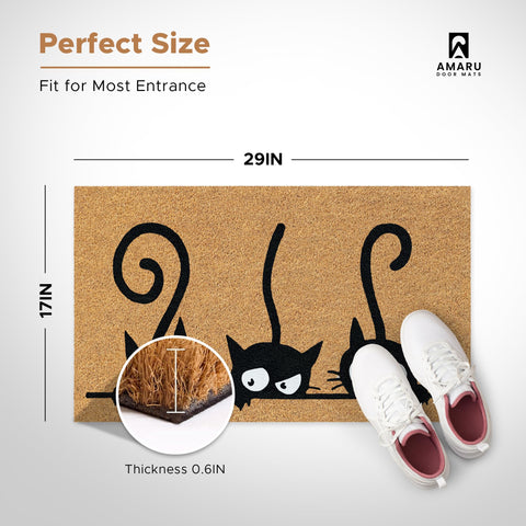 AMARU DOOR MATS textura de fibra de coco absorbe suciedad eficazmente
