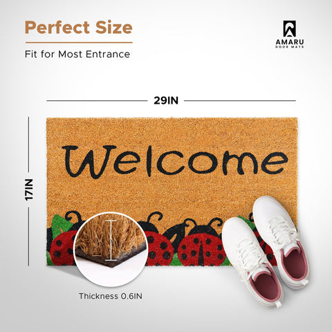 AMARU DOOR MATS textura de fibra de coco que raspa suciedad eficazmente