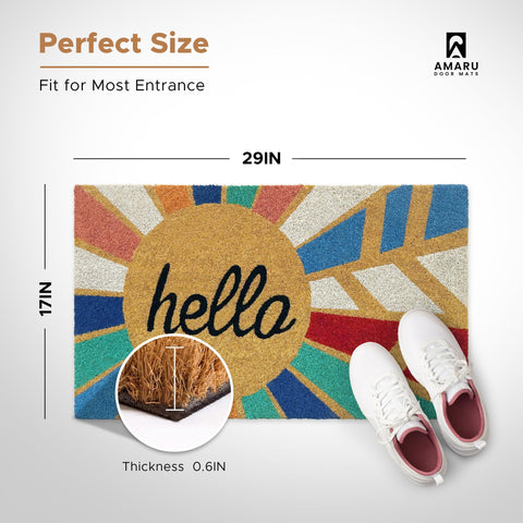 AMARU DOOR MATS textura de fibra de coco que raspa suciedad eficazmente