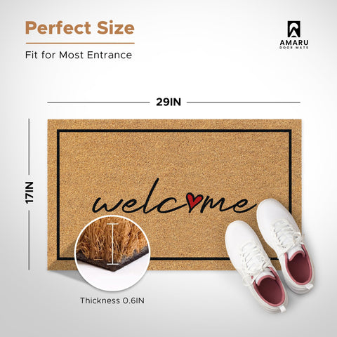 AMARU DOOR MATS textura de fibra de coco que elimina suciedad eficazmente
