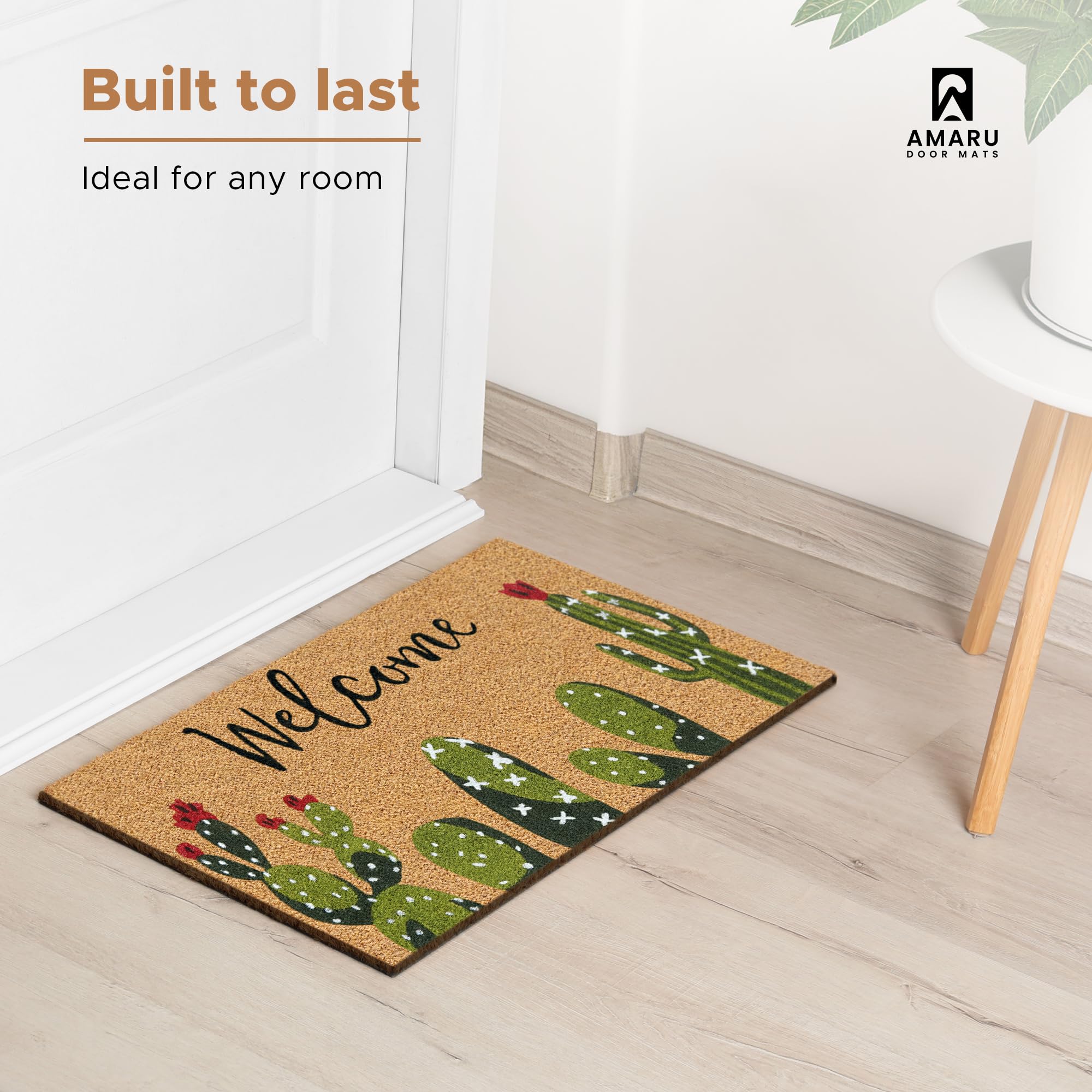 AMARU DOOR MATS en patio ambientado, añade toque acogedor