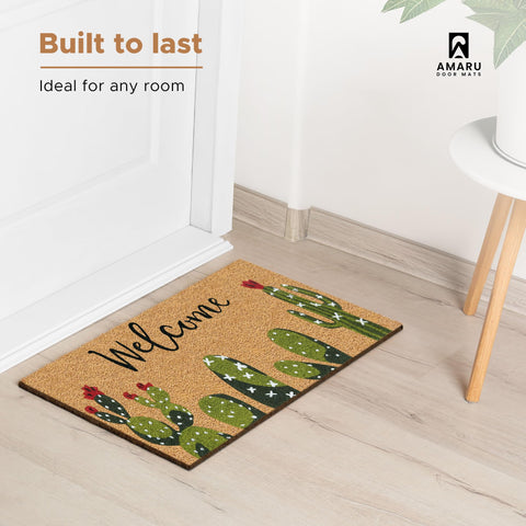 AMARU DOOR MATS en patio ambientado, añade toque acogedor