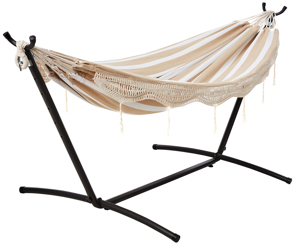 Amazon Basics hamaca con soporte frontal montada, relajación inmediata