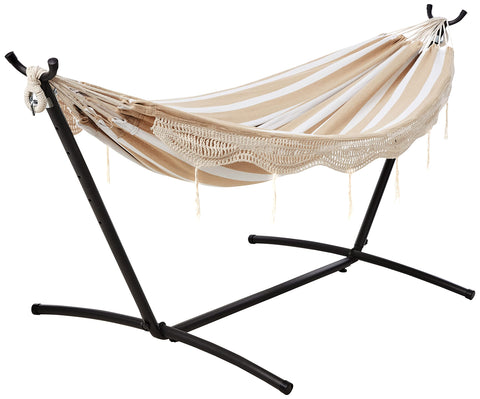 Amazon Basics hamaca con soporte frontal montada, relajación inmediata