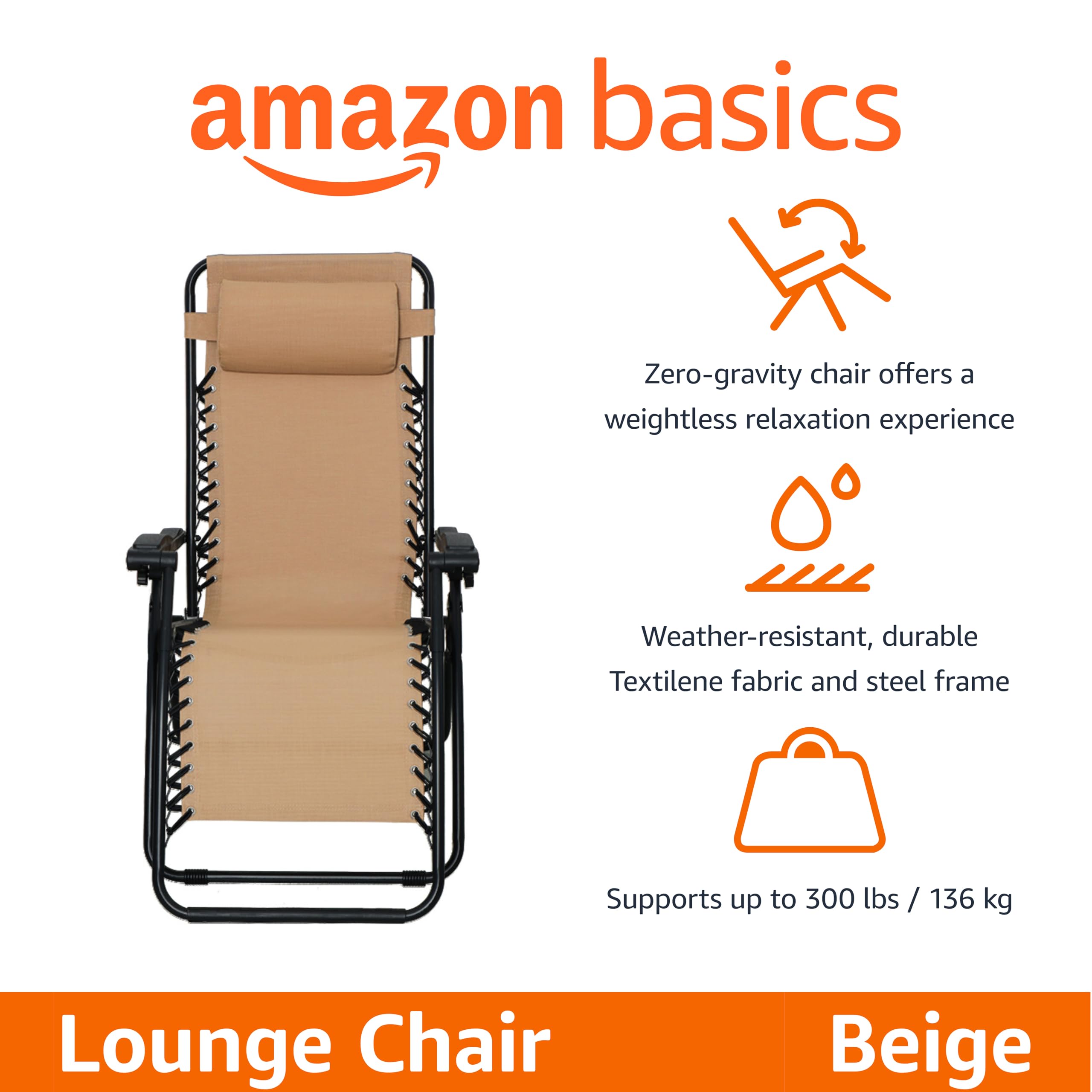 Amazon Basics textura Textilene resistente al clima y duradera