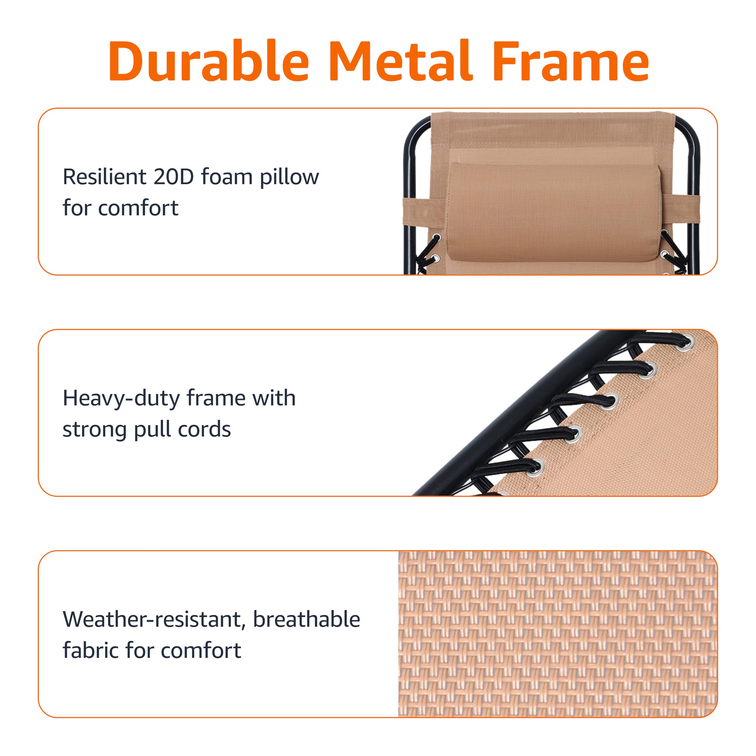 Amazon Basics silla plegada para transporte fácil y compacto