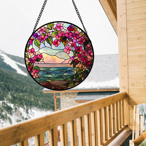 AMDERVEN suncatcher colgado en ventana creando ambiente luminoso y alegre