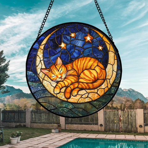AMDERVEN colgante en ventana con luz directa realzando tonos vivos