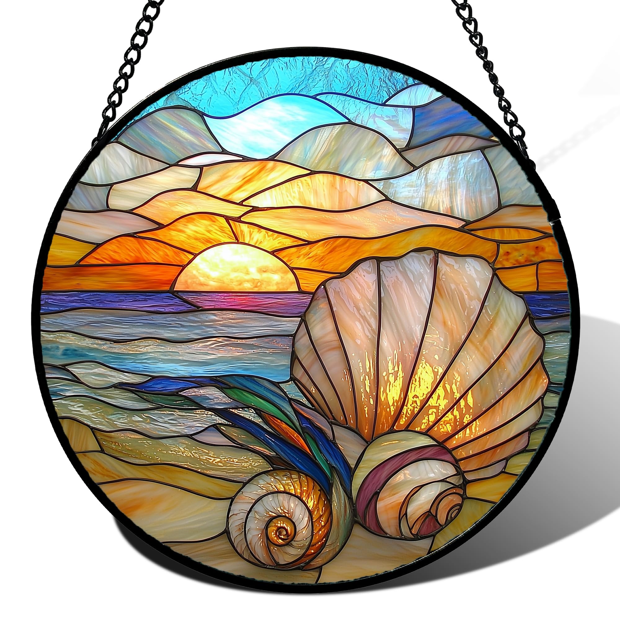 AMDERVEN vidriera frontal con colores marinos que anima la ventana