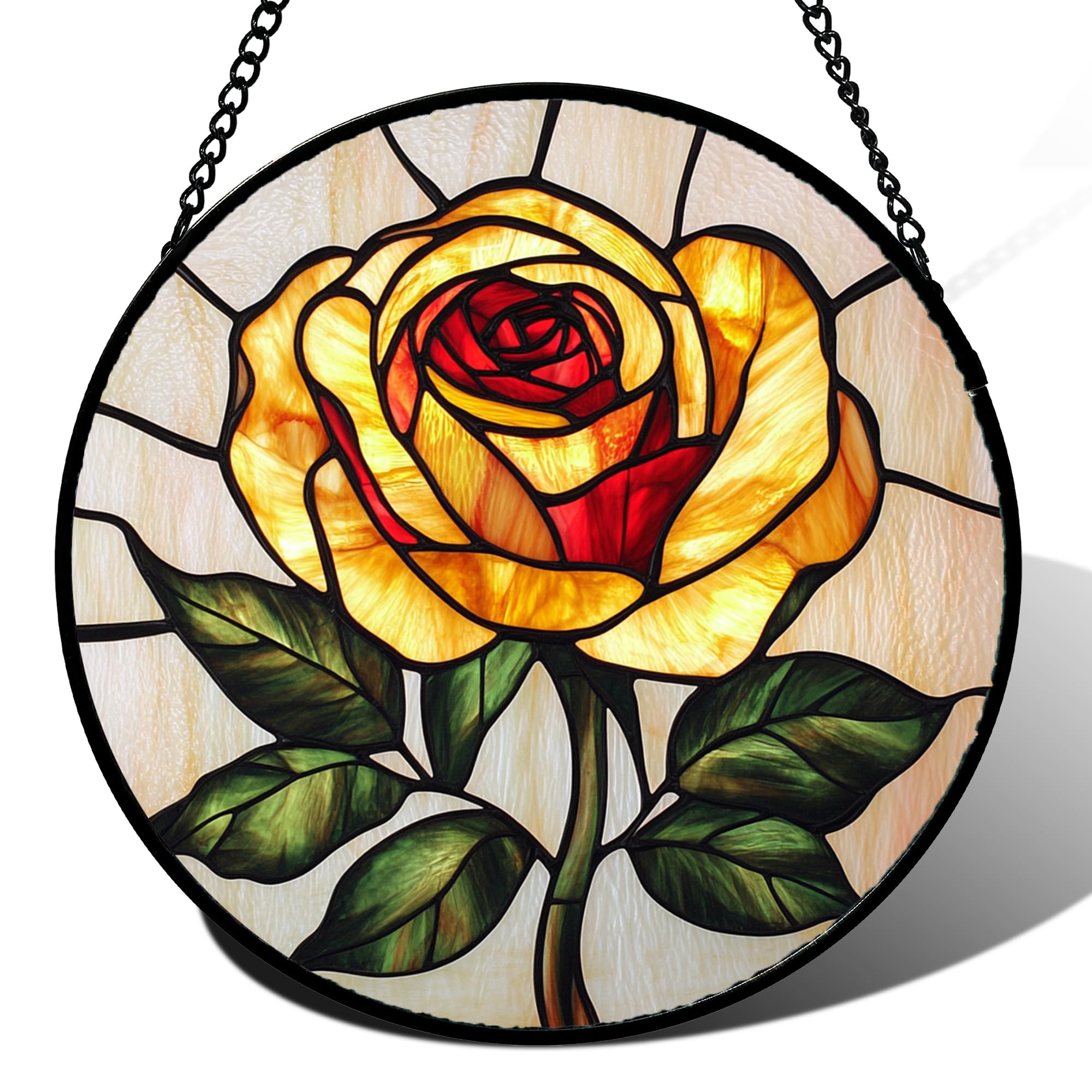AMDERVEN Yellow Rose vista frontal mostrando colores vibrantes