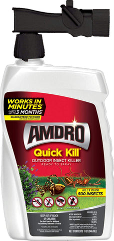 Amdro aplicando en césped para rápida eliminación de insectos