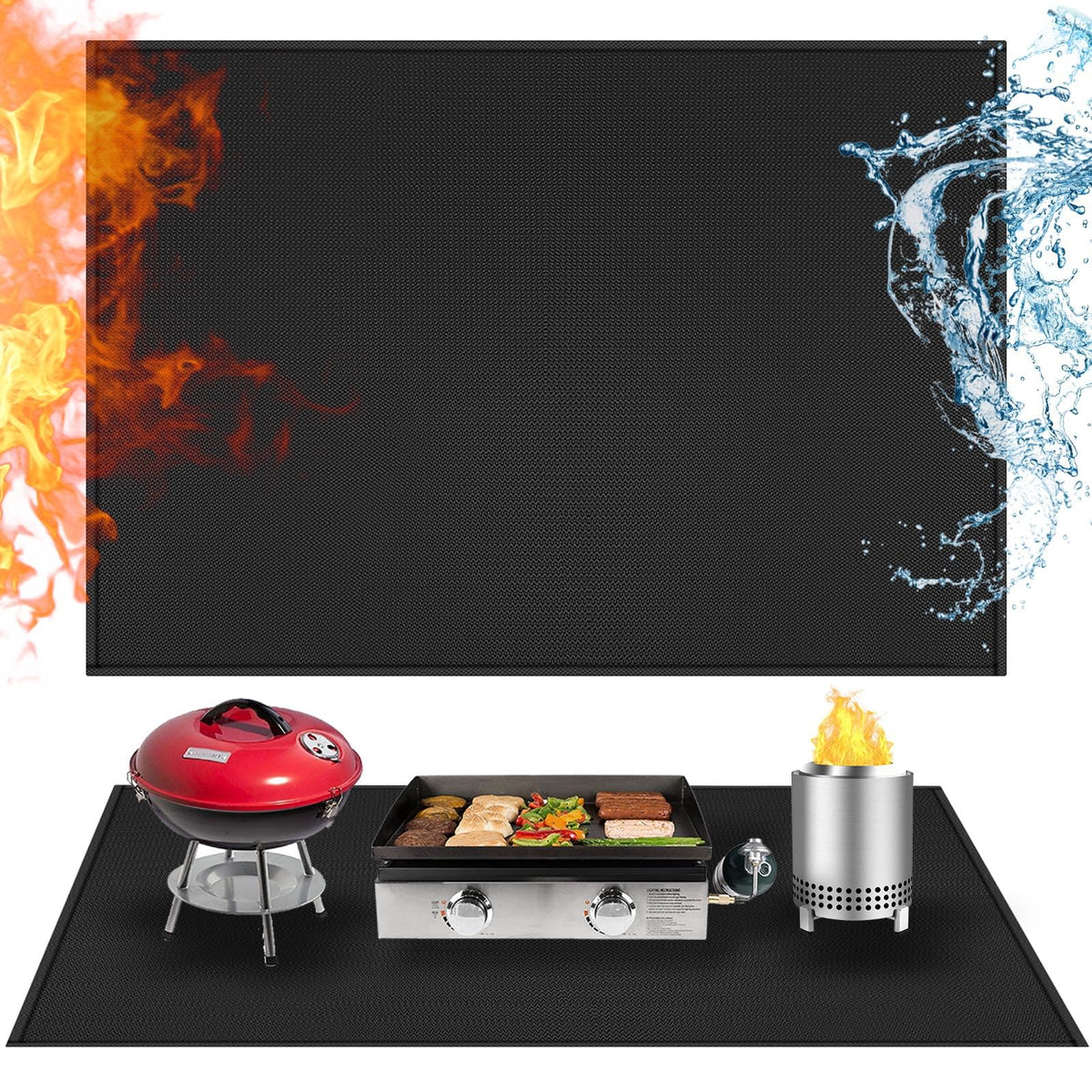 Amerbro tapete frontal sobre mesa protegiendo contra calor y manchas