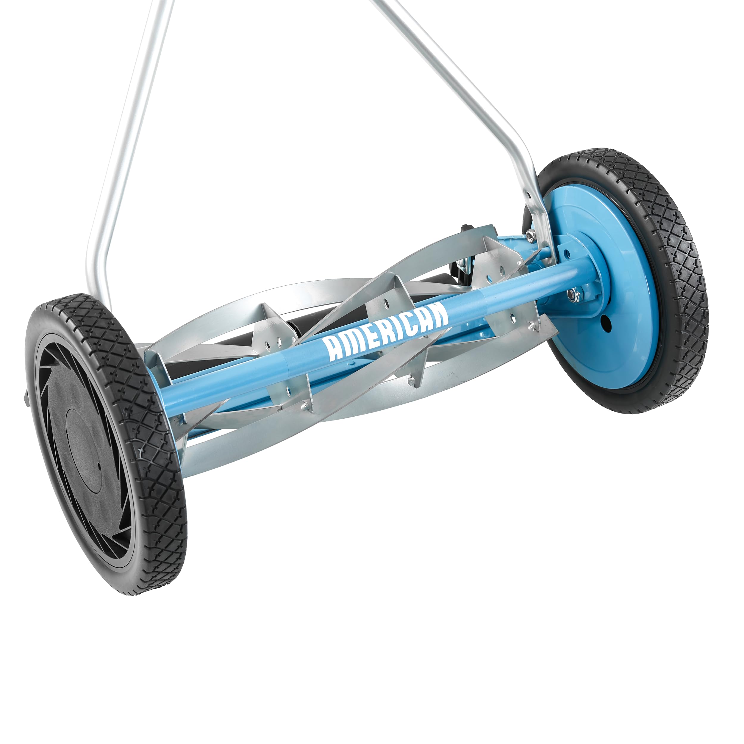 American Lawn Mower afilador manual incluido junto al cilindro, mantiene filo y rendimiento