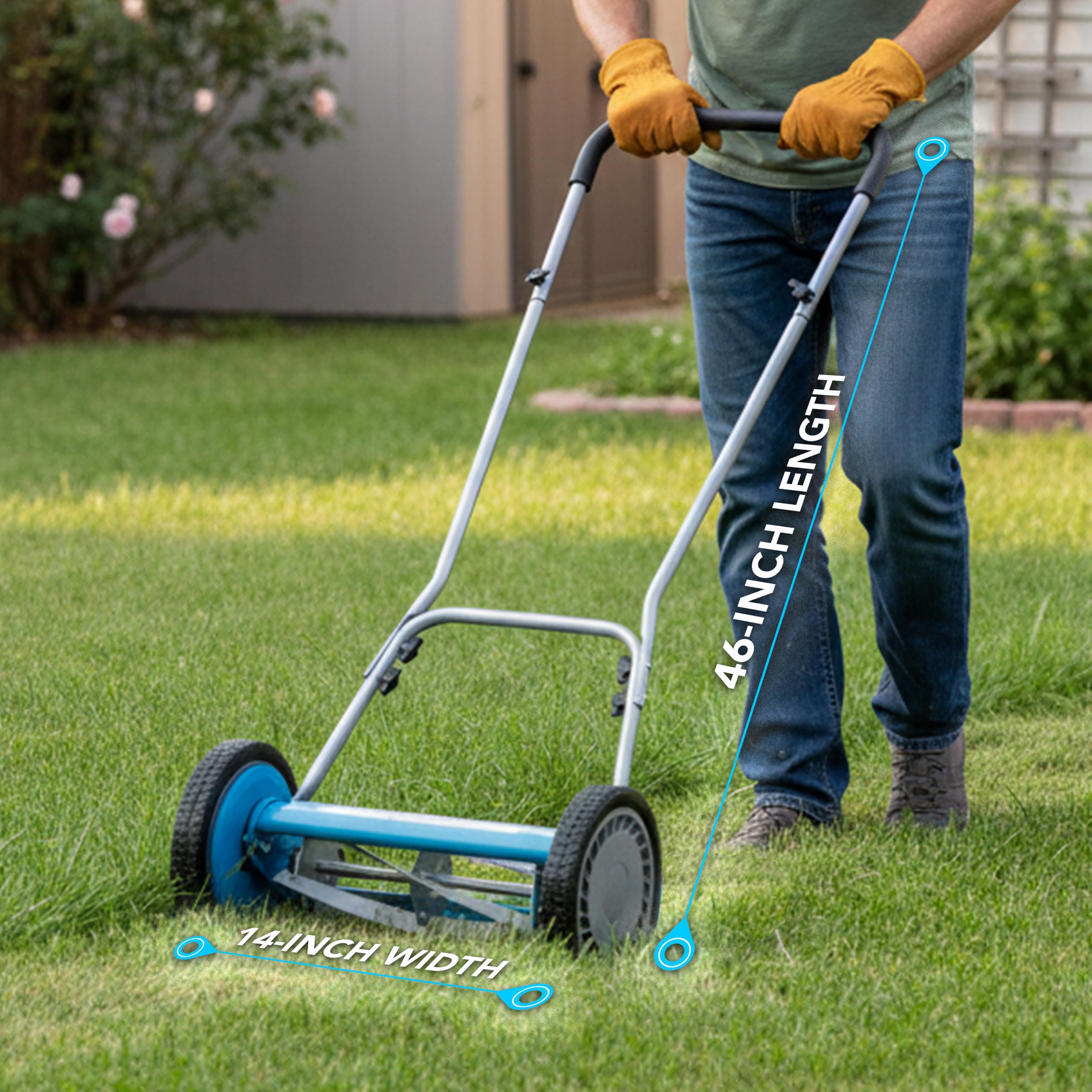 American Lawn Mower 2205-14 mango en U acolchado para mayor comodidad al empujar