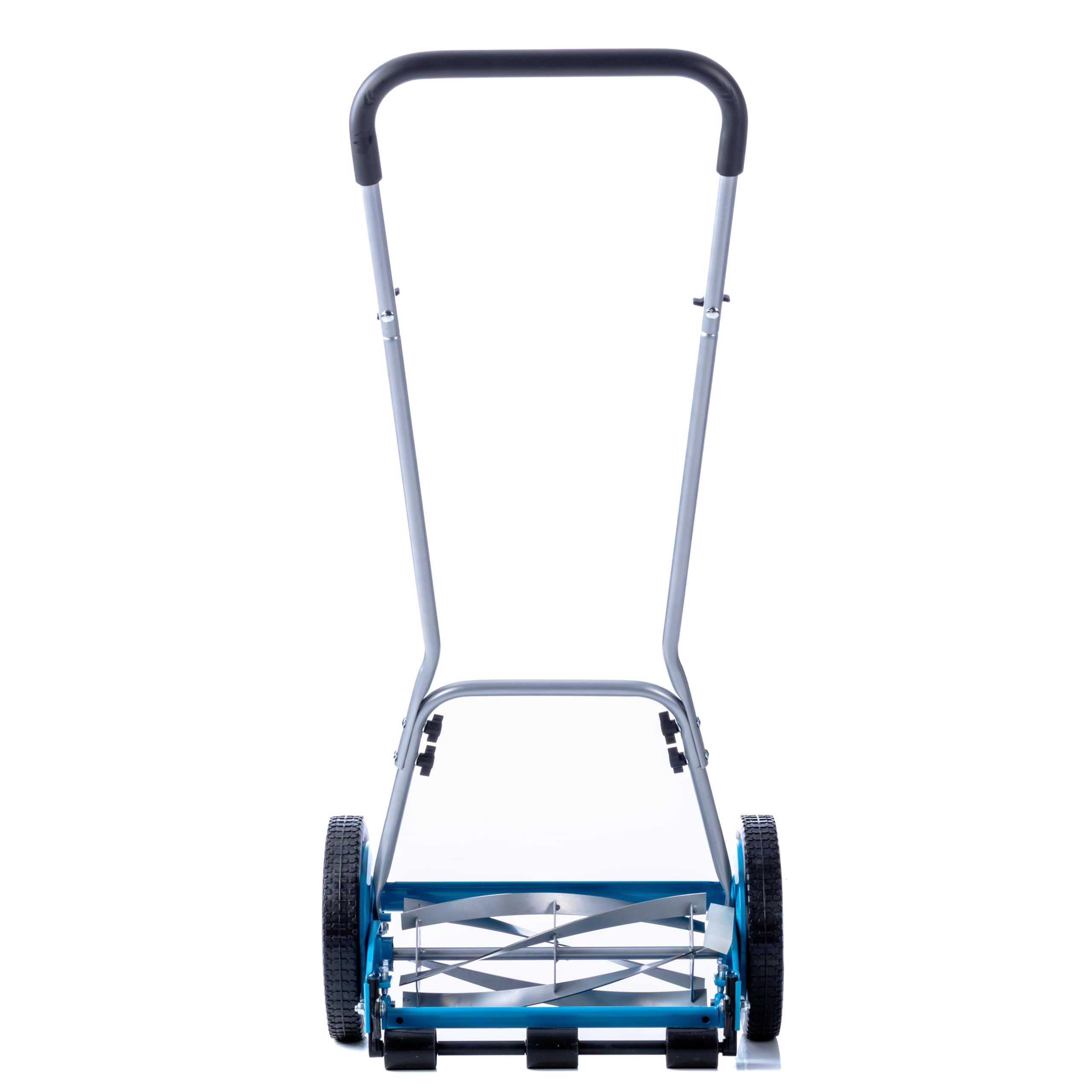 American Lawn Mower 2205-14 detalle de las ruedas que facilita maniobras en césped