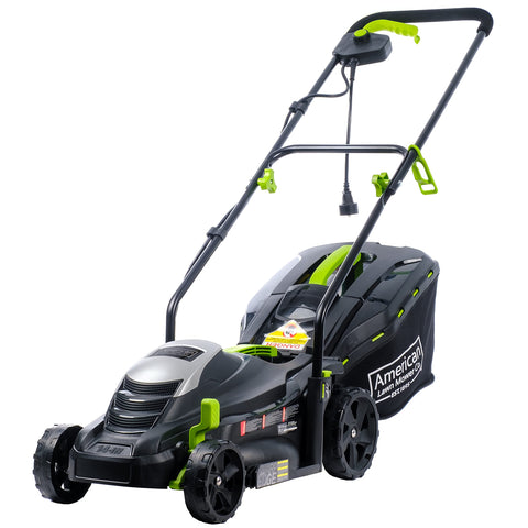 American Lawn Mower vista frontal mostrando tamaño compacto y maniobrabilidad