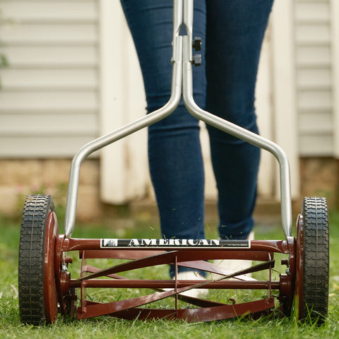American Lawn Mower Company primer plano de las 5 cuchillas, corte preciso