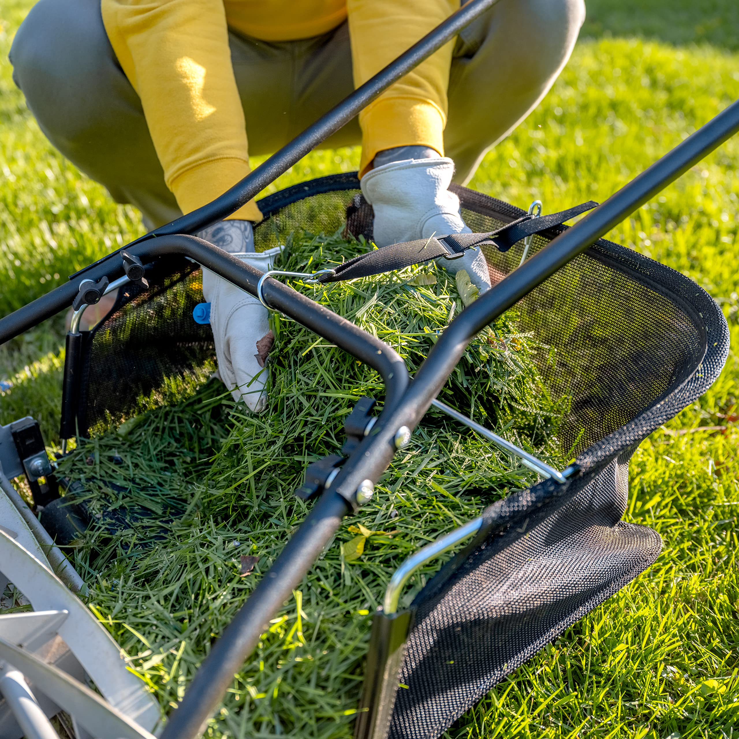 American Lawn Mower etiqueta con instrucciones para montaje paso a paso