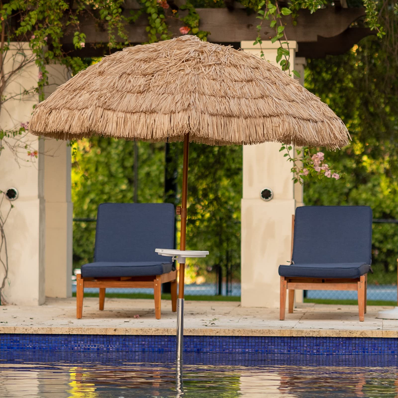 AMMSUN escenario de patio con estilo hawaiano para reuniones al aire libre
