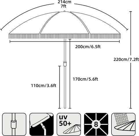 AMMSUN comparación de tamaño con silla para visualizar cobertura práctica