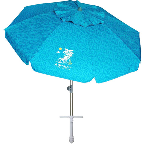 AMMSUN frontal del toldo mostrando diseño y color teal, protección clara