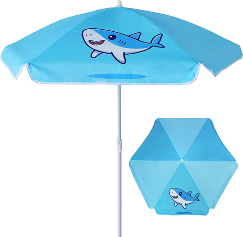 AMMSUN vista frontal de la sombrilla 5ft protegiendo mesa de picnic