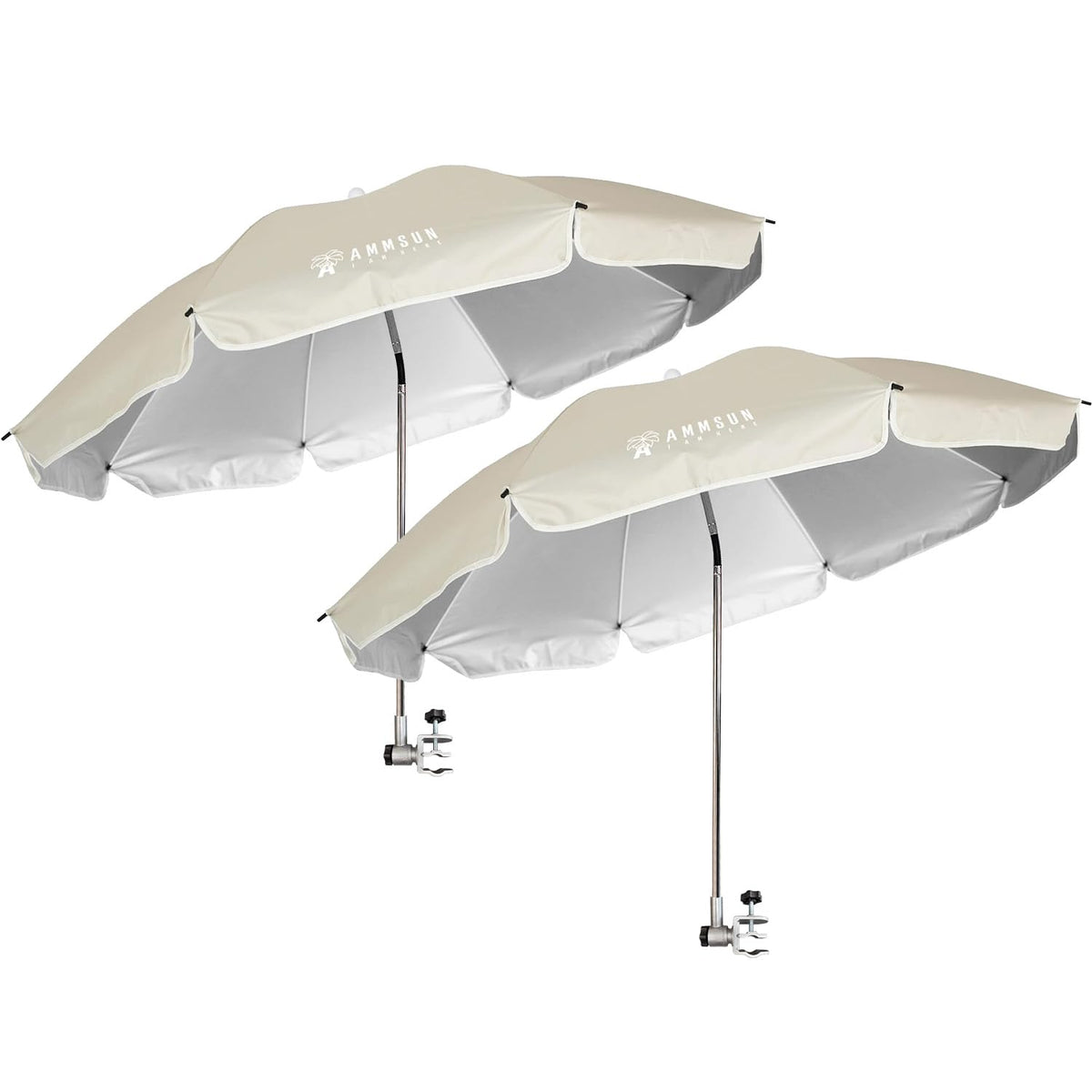 AMMSUN vista frontal del par protegiendo una silla, sombra amplia