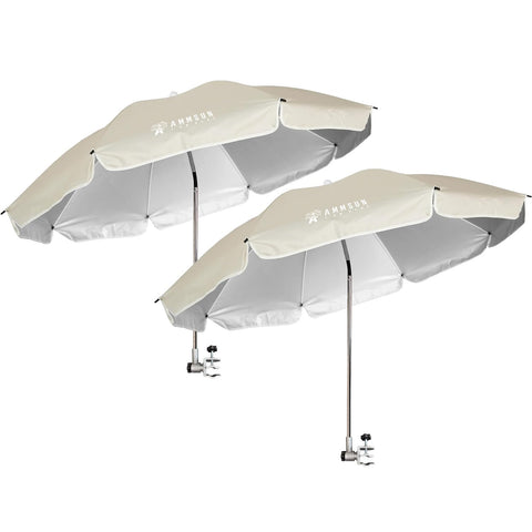 AMMSUN vista frontal del par protegiendo una silla, sombra amplia