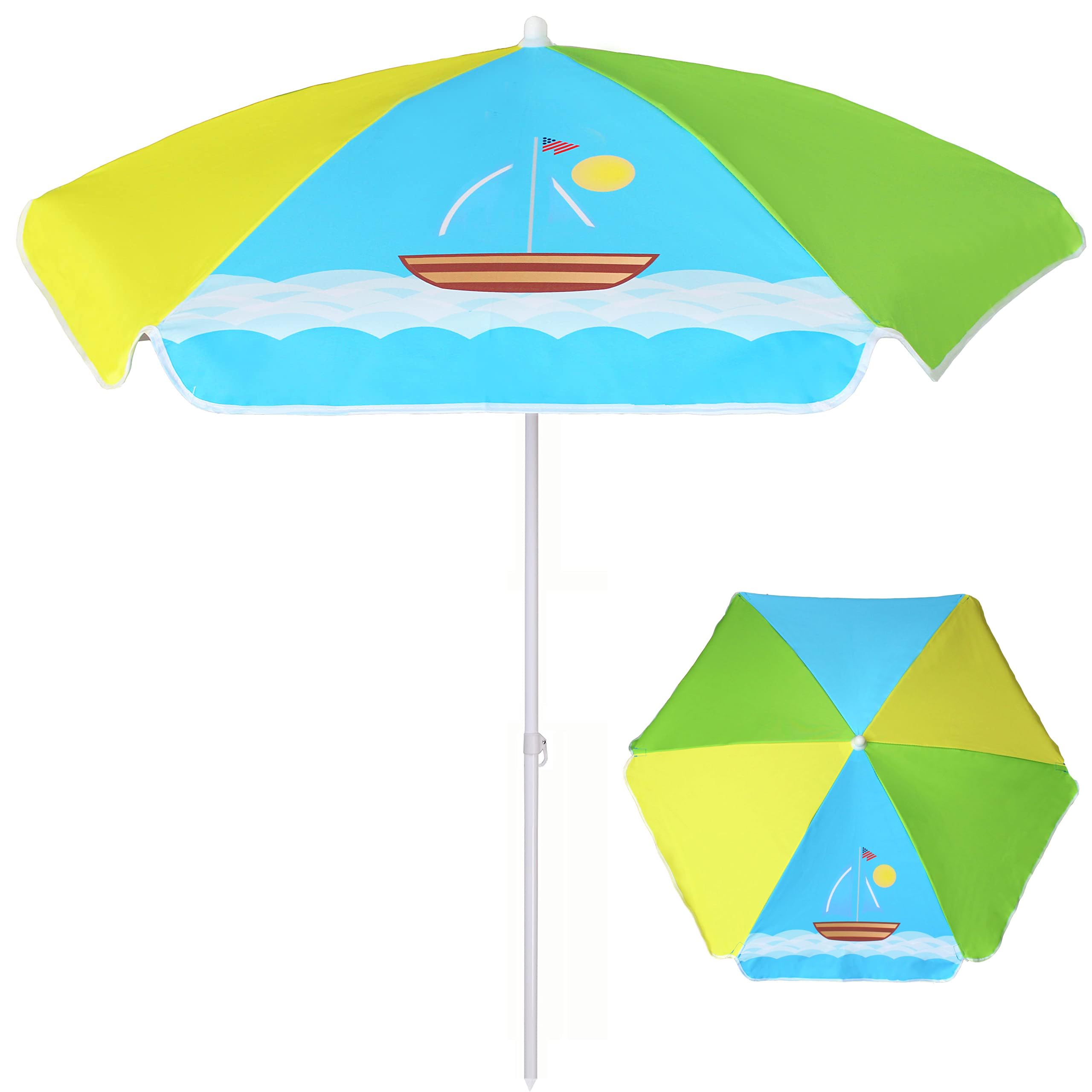 AMMSUN vista frontal del parasol mostrando colores y cobertura