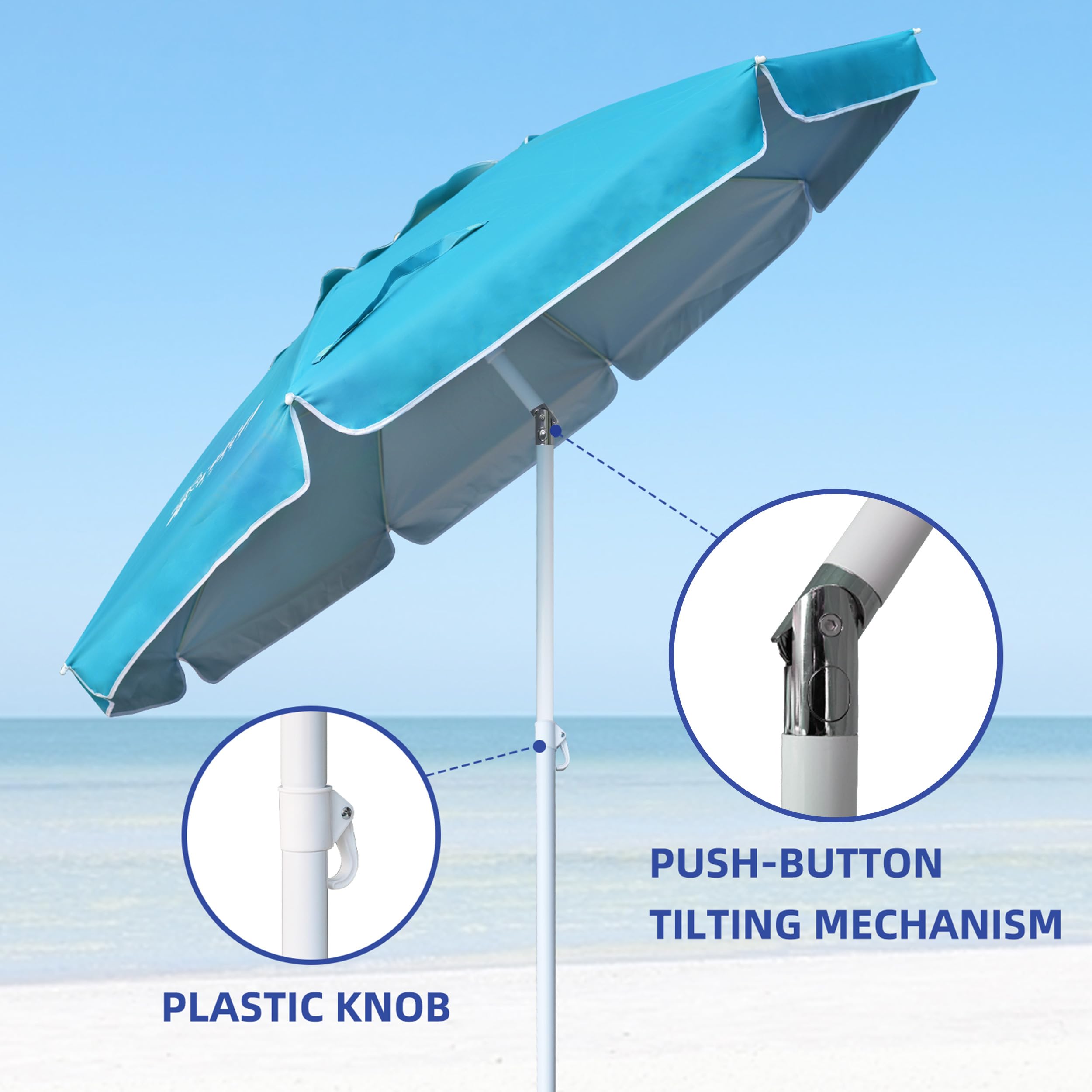 AMMSUN ventilación superior que reduce efecto del viento