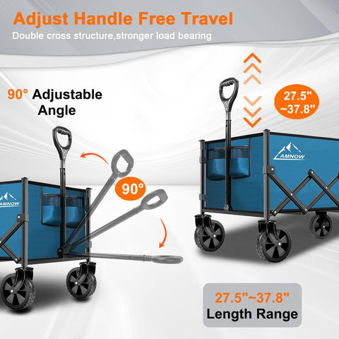 AMNOW carrito plegado dentro del maletero para transporte fácil