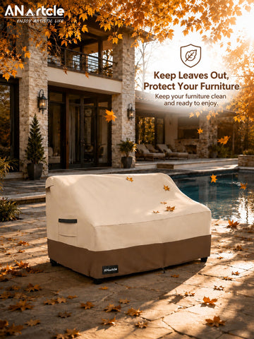 ANartcle funda instalada en patio, protege muebles y mantiene limpieza