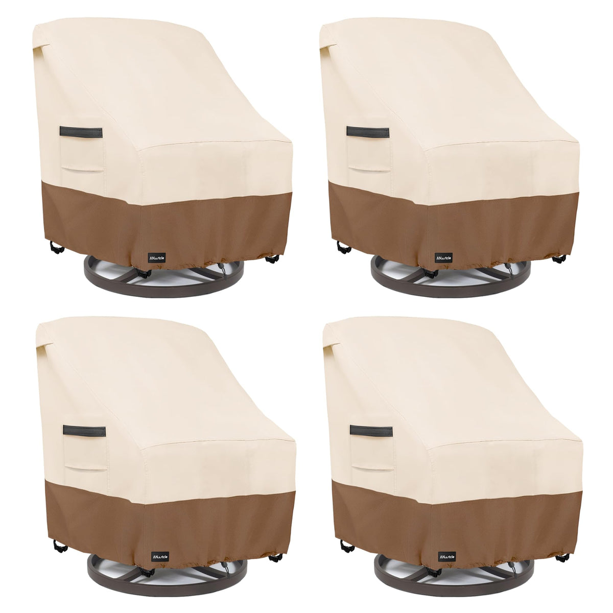 ANartcle funda frontal pack de 4 protegiendo sillas, aspecto limpio y resistente