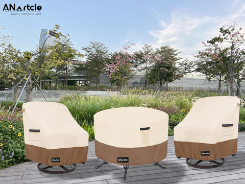 ANartcle funda colocada en terraza protegiendo mesa exterior