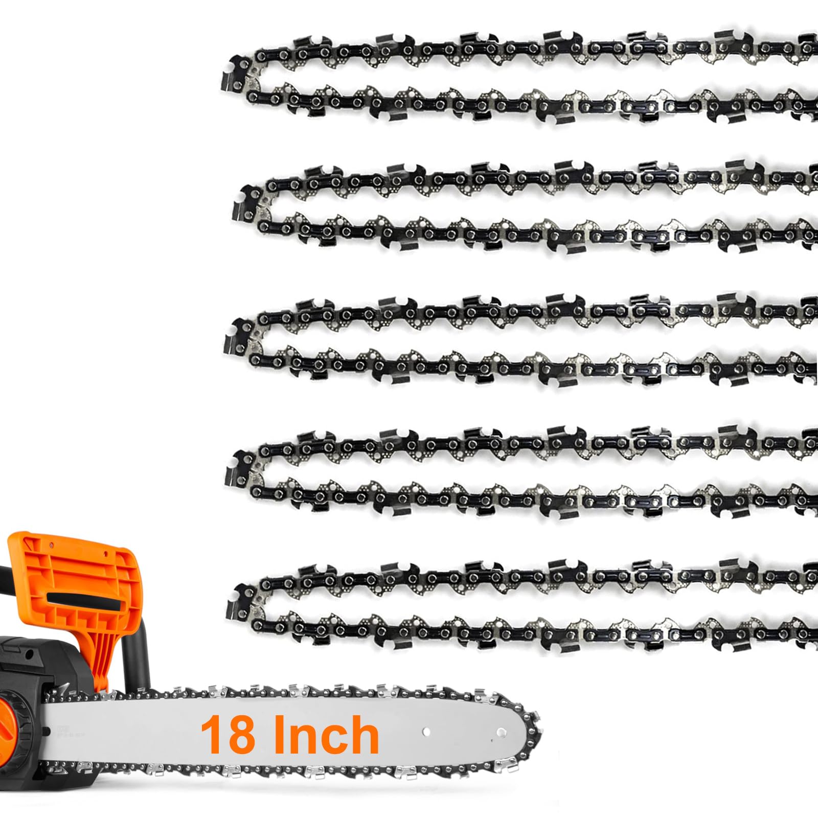 ANCKNE empaque frontal del pack de 5 cadenas, ahorro inmediato