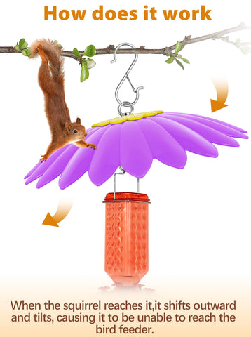 andergi cubierta instalada en comedero de colibríes para preservar néctar