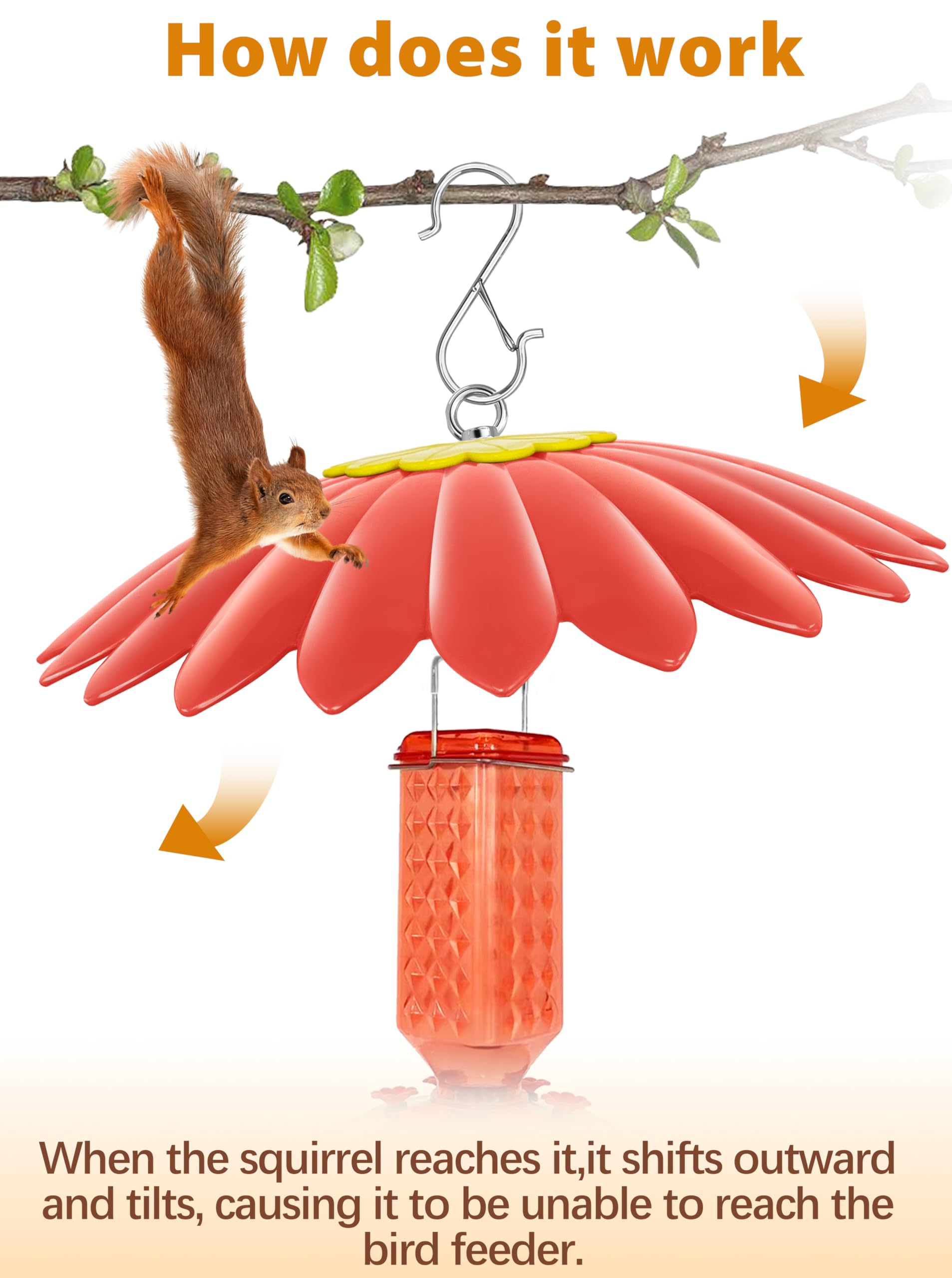 andergi en uso en jardín con colibrí alimentándose sin obstáculos