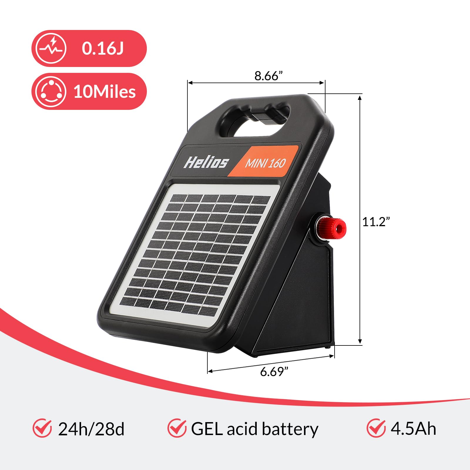 ANDMON primer plano de panel solar mostrando superficie eficiente de carga