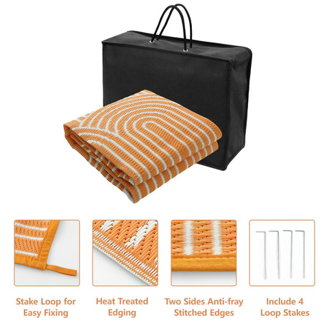 Alfombra Anidaroel plegada dentro de su bolsa, transporte y almacenamiento práctico
