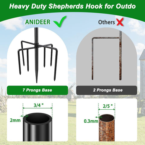 ANIDEER base 7 puntas anclaje firme para césped