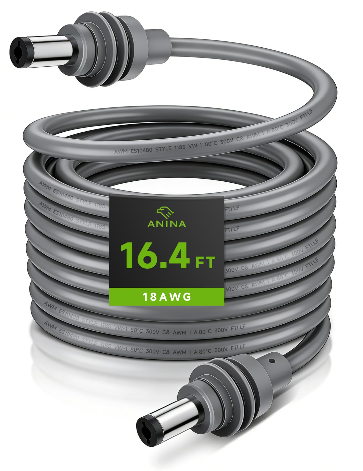 Anina cable frontal mostrando embalaje y longitud útil