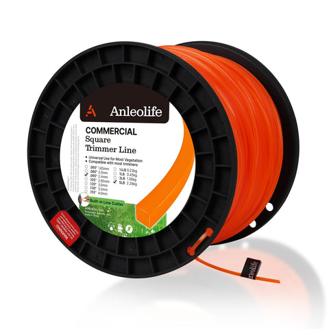 Anleolife carrete frente mostrando tamaño y color naranja visible